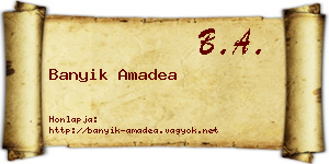 Banyik Amadea névjegykártya